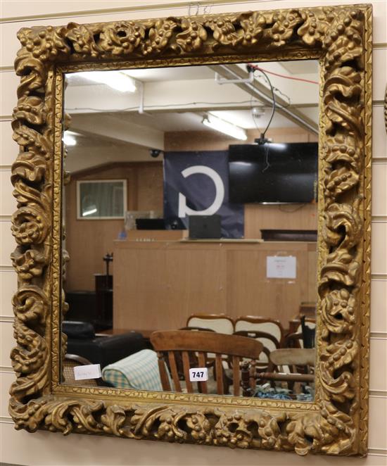 A gilt mirror W.67cm